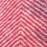 Mt Somers Station Lambs Wool Blanket - Raspberry Herringbone