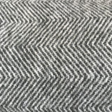 Mt Somers Station Lambs Wool Blanket - Charcoal Herringbone