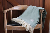 Mt Somers Station Lambs Wool Blanket - Seagrass Herringbone