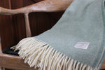 Mt Somers Station Lambs Wool Blanket - Seagrass Herringbone