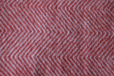 Mt Somers Station Lambs Wool Blanket - Coral Herringbone